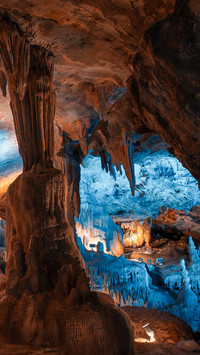 Stalagmites in tiandong scenic area