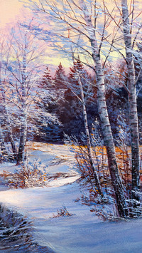 Oil painting on ice and snow