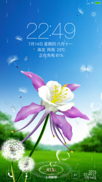 夏日清新鲜花【下雨特效+充电特效】