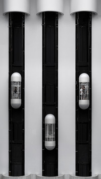 Black and white build the future capsule space 2