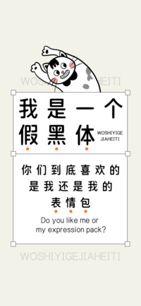 我是一个假黑体