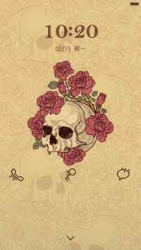 skull and roses