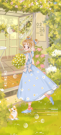 悠闲夏季女孩