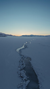Frozen lake