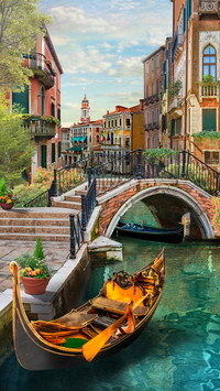 Beautiful landscape oil painting