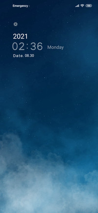 Blue starry sky