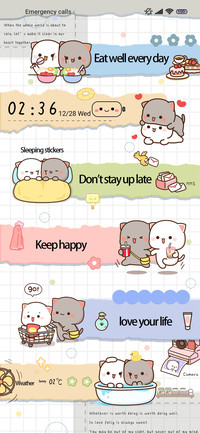 Sticker Peach cat