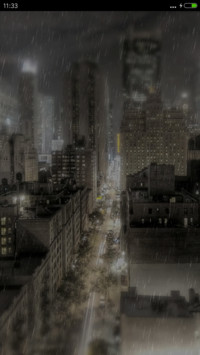 3D重力感应+下雨特效）夜城（自由桌面+好评返现）