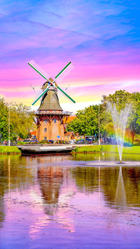 Windmill in Papenburg, Lower Saxony, Germany