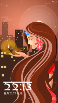 Girl and Diya   Diwali  