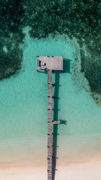 Bahama Clifton Bay Wooden Pier