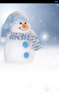 路灯下的雪人