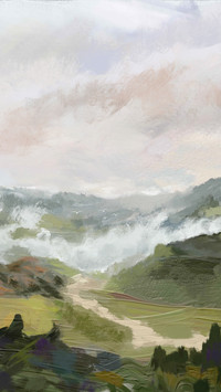 Imagery landscape oil painting artistic conception