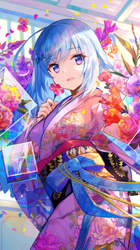 温文尔雅的和服少女