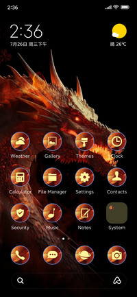 dragon red