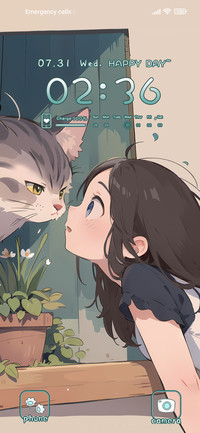 Eye contact cats