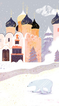 Polar bears in the snow