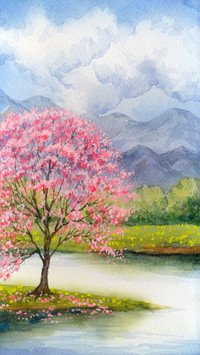 Landscape oil painting