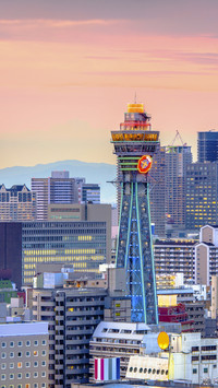 Osaka Skyline with Shinsekai