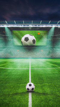 Concept of soccer ball, sport games, football match