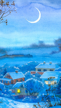 Oil painting on ice and snow