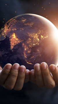 Hands Holding the Earth
