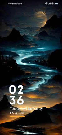 Dark calm waves