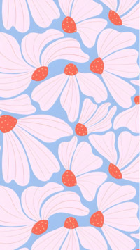 Blue Flat Flower