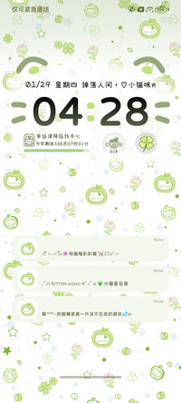 INS四叶草苹果小猫