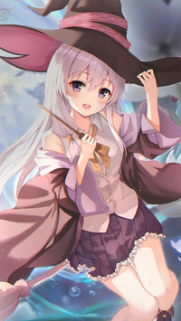 3d Illustrasion of Beautiful Girl with a Witch Costum