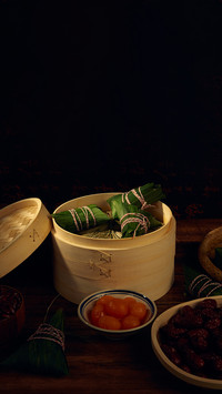 Zongzi in the traditional Chinese Dragon Boat Festival