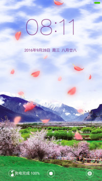 （动态的白云+花瓣）郊外