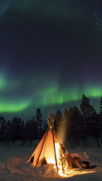 Finnish Ice Lake Aurora Dance