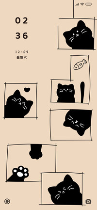 简约小黑猫