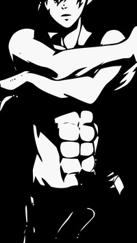Anime teenager silhouette