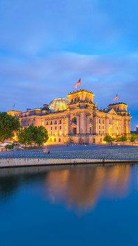 The Reichstag building in Berlin, Germany