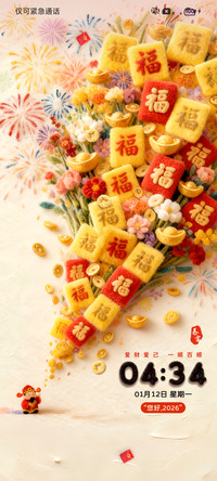 毛绒动态 福气烟花