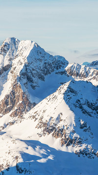 The snow scene of the alps
