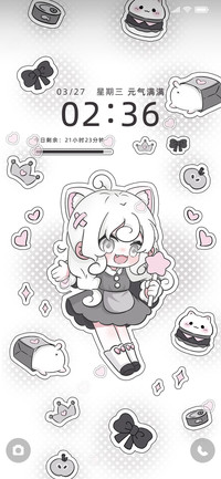 贴纸猫咪女孩