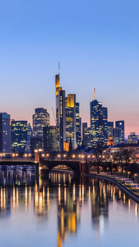 River in Frankfurt's business district