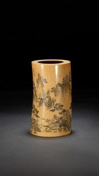 Wooden carving pen holder