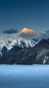 Sunset snow mountain 57