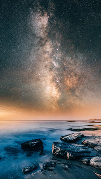 The galactic landscape by the sea