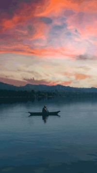 A flat boat