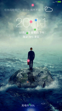 4D动态流星雨滴充电特效壁纸重力滚动-无敌是多么寂寞