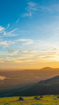 Looking into the distance from the mountain top