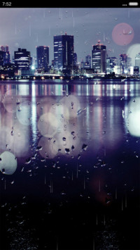  4D特效 下雨的城市