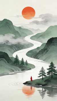 水墨山河