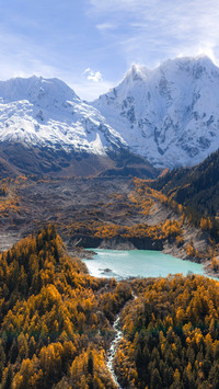 Autumn Pomi Zhuxi Glacier