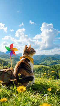 Adorable vacation cat